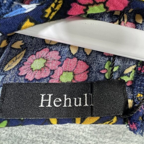 Hehull Womens 2X Floral Maxi Crochet Halter Dress Pockets Bohemian Bloomcore - Picture 15 of 16